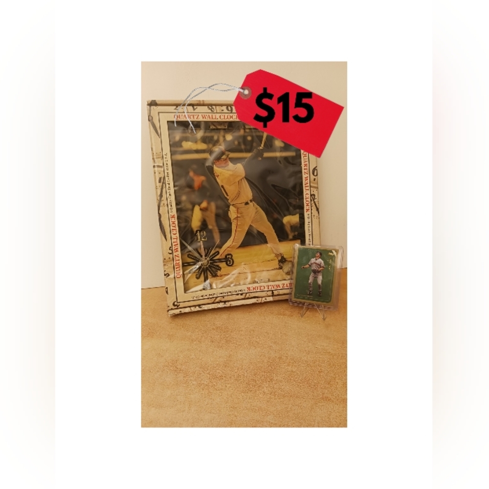 San Francisco Giants Jeff Kent Quartz Wall Clock Topps Trading Baseball Card $15